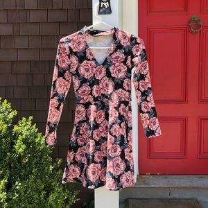 long sleeve floral dress